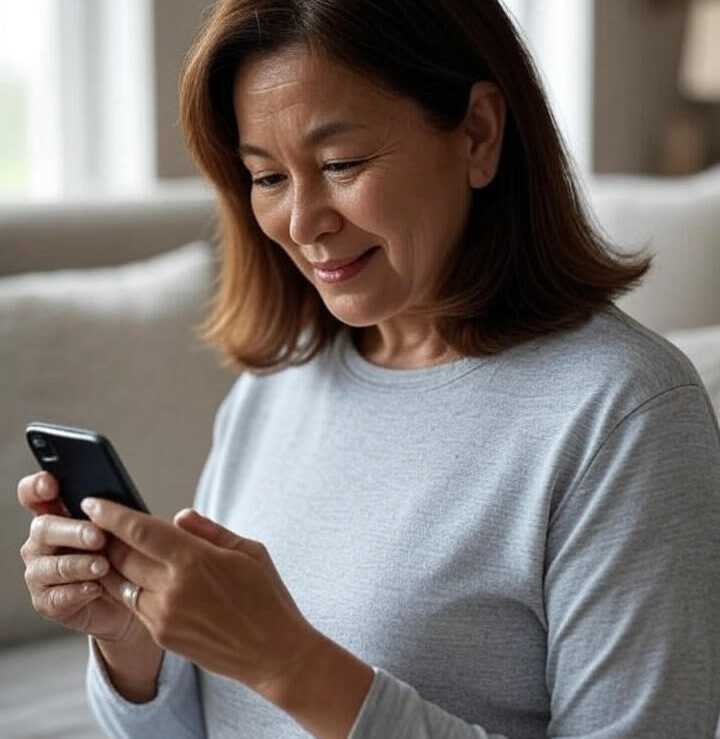 browsing a wellness app